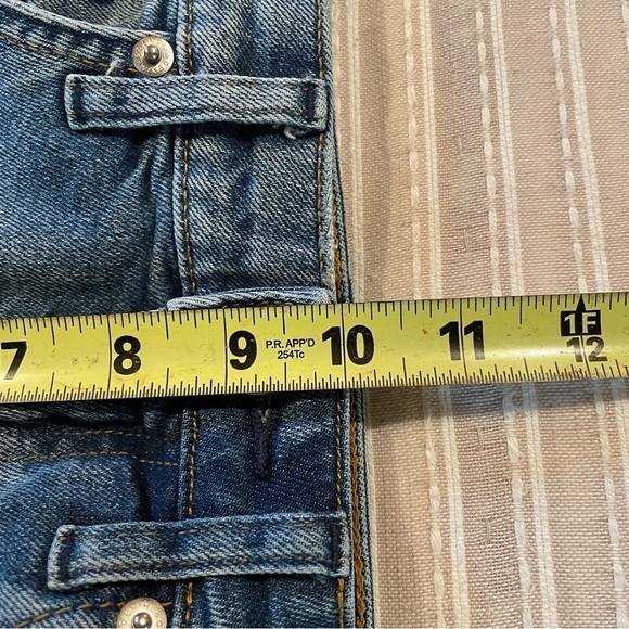 H&M &Denim Girlfriend Fit High Rise Straight Leg Distressed Denim Jeans 28 - Picture 9 of 10